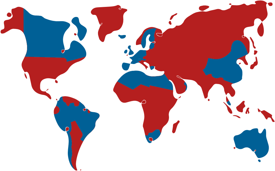 Carte de notre présence à l'international